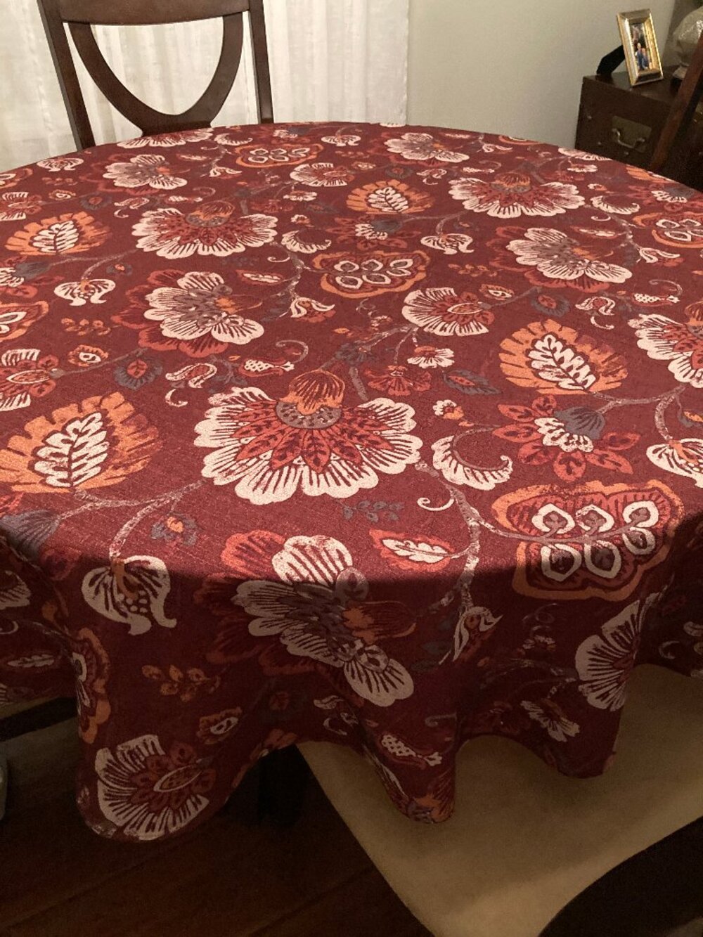 Food Network  70" Round Fall Theme Round Tablecloth
